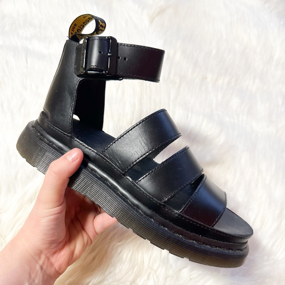 Dr. Marten All Black Blair Sandals - Chunky Sandals